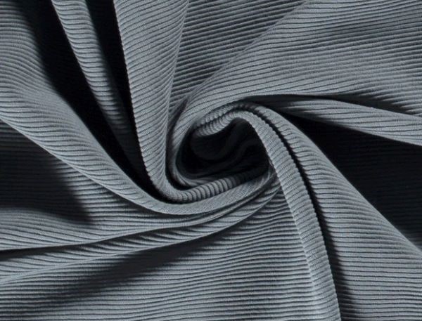 Jersey , Rippenware, dusty blue